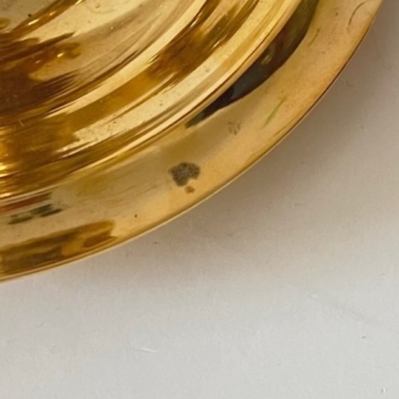 Vintage MCM Heavy Solid Brass Candelabra -m3 Candleholders and drip Tray - Picture 15 of 15